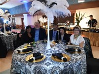 1920s event feathered Centerpieces and Decor			