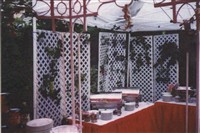 Lattice screens rent for $85 each, per day<br />
Size: 8' wide X 6' high