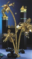 Gold palm trees